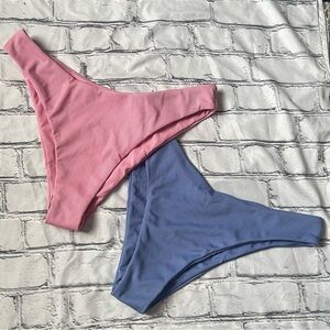 2 pair Ribbed Bikini Bottoms